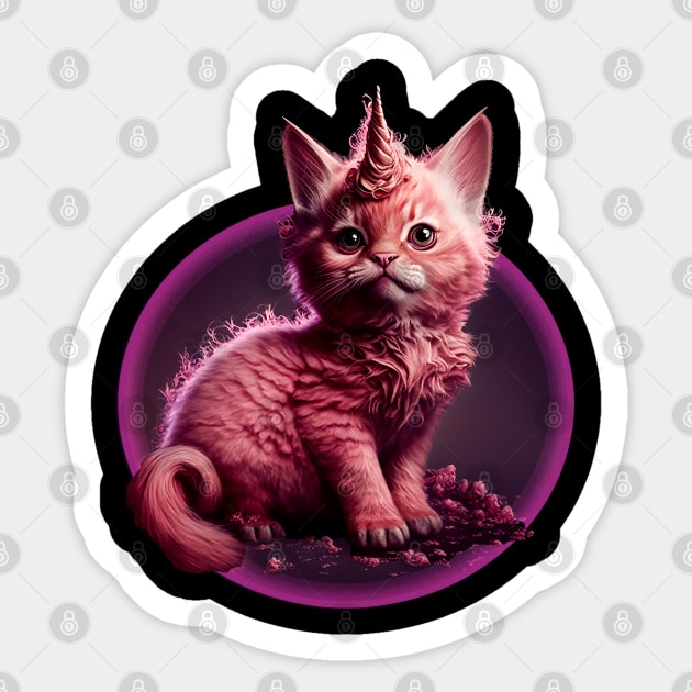 kitten unicorn Sticker by e-cstm Wild